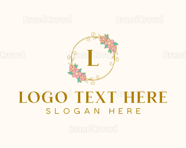 Elegant Floral Circle Logo