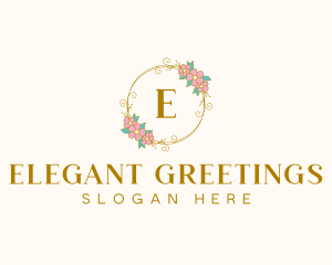 Elegant Floral Circle logo design