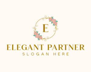 Elegant Floral Circle logo design