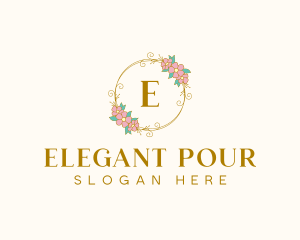 Elegant Floral Circle logo design