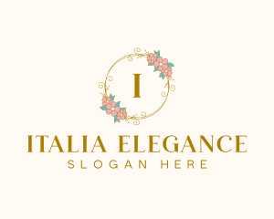 Elegant Floral Circle logo design