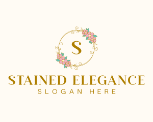 Elegant Floral Circle logo design