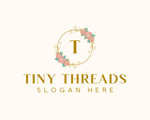 Elegant Floral Circle logo design