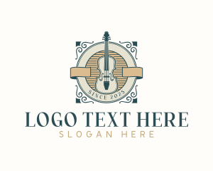 Record Label - Violin Player Recording logo design