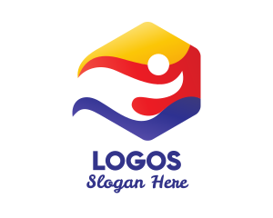 Organization - Running Person Badge logo design