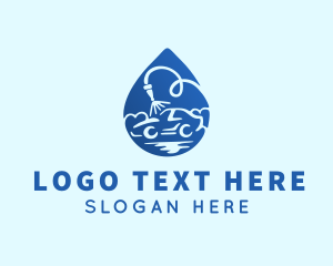 Detergent - Car Hose Droplet logo design