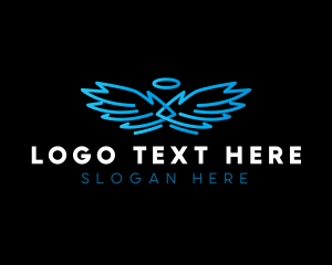 Heavenly Being - Holy Angel Wings logo design