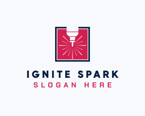 Spark - Laser Spark Fabrication logo design