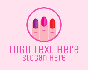 Glam - Manicure Nail Spa Salon logo design