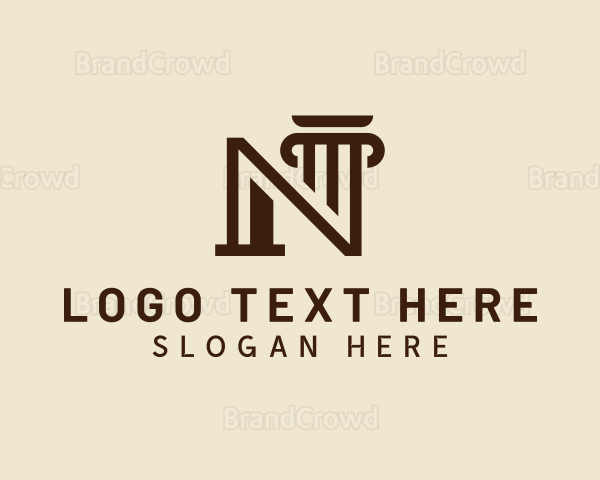 Legal Column Letter N Logo