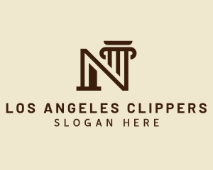 Legal Column Letter N logo design