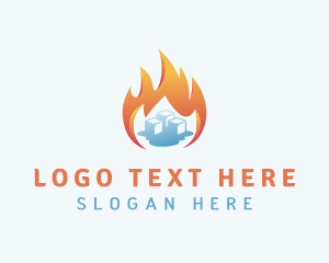 Temperature - Fire Ice Energy logo design