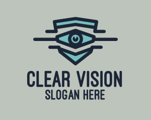 Ophthalmologist - Blue Eye Shield logo design