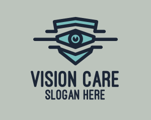 Optometrist - Blue Eye Shield logo design