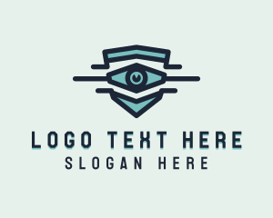 Blue Visual Eye logo design