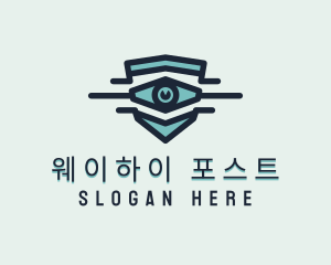 Blue Visual Eye logo design