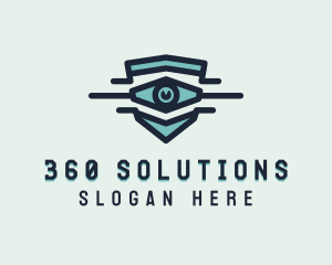 Blue Visual Eye logo design