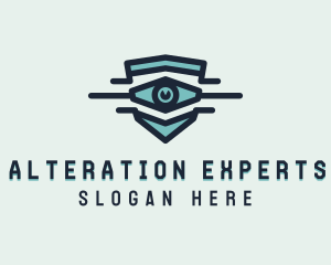 Blue Visual Eye logo design