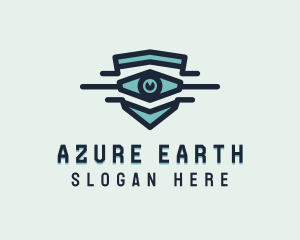 Blue Visual Eye logo design