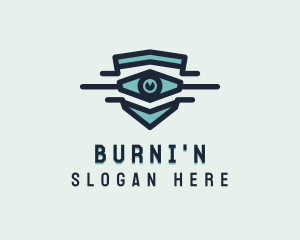 Blue Visual Eye logo design