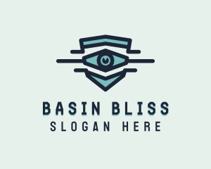 Blue Visual Eye logo design