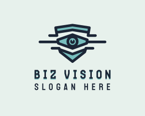 Blue Visual Eye logo design