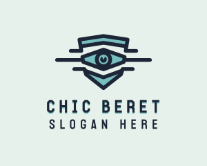 Blue Visual Eye logo design