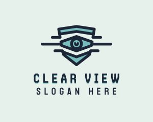 Blue Visual Eye logo design