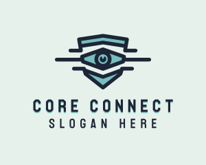 Blue Visual Eye logo design