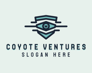 Blue Visual Eye logo design