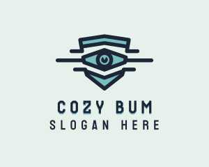 Blue Visual Eye logo design