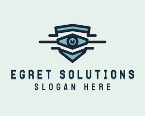 Blue Visual Eye logo design