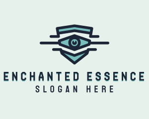 Blue Visual Eye logo design