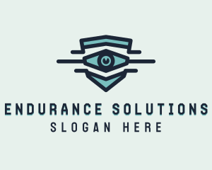 Blue Visual Eye logo design