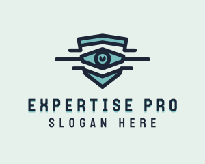 Blue Visual Eye logo design