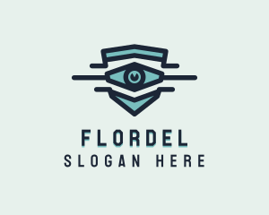 Blue Visual Eye logo design