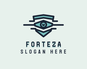 Blue Visual Eye logo design