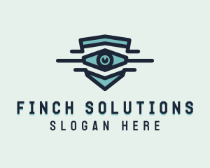 Blue Visual Eye logo design