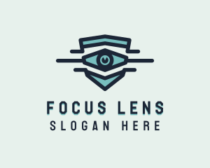 Blue Visual Eye logo design