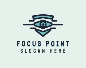 Blue Visual Eye logo design