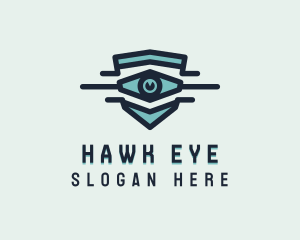 Blue Visual Eye logo design