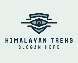 Blue Visual Eye logo design