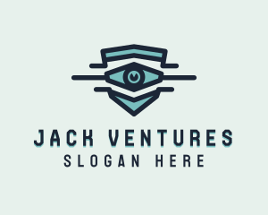 Blue Visual Eye logo design