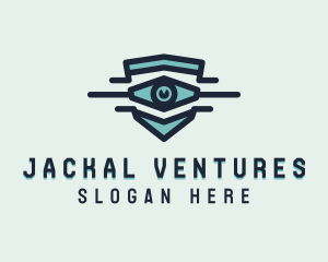 Blue Visual Eye logo design