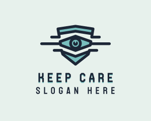 Blue Visual Eye logo design