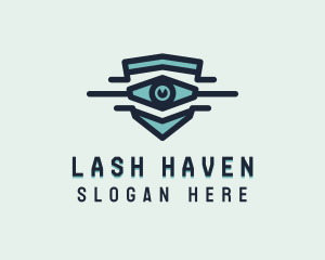 Blue Visual Eye logo design