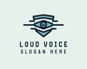 Blue Visual Eye logo design