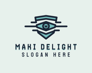 Blue Visual Eye logo design