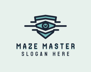 Blue Visual Eye logo design