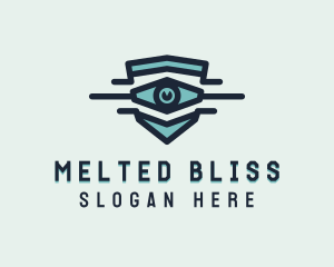 Blue Visual Eye logo design